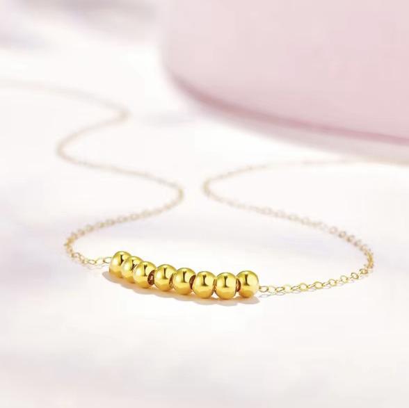 18k Gold 8 Ball Necklace - 18k Gold Necklace - Embellish Gold Jewelry & Diamond