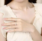 18k Ball with Pearl Elastic Ring