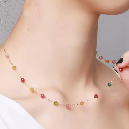 18k Gold Assorted Ball Necklace - 18k Gold Necklace - Embellish Gold Jewelry & Diamond