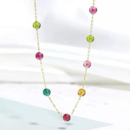 18k Gold Assorted Ball Necklace - 18k Gold Necklace - Embellish Gold Jewelry & Diamond