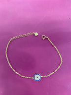 925 Silver Blue Dotted Bracelet