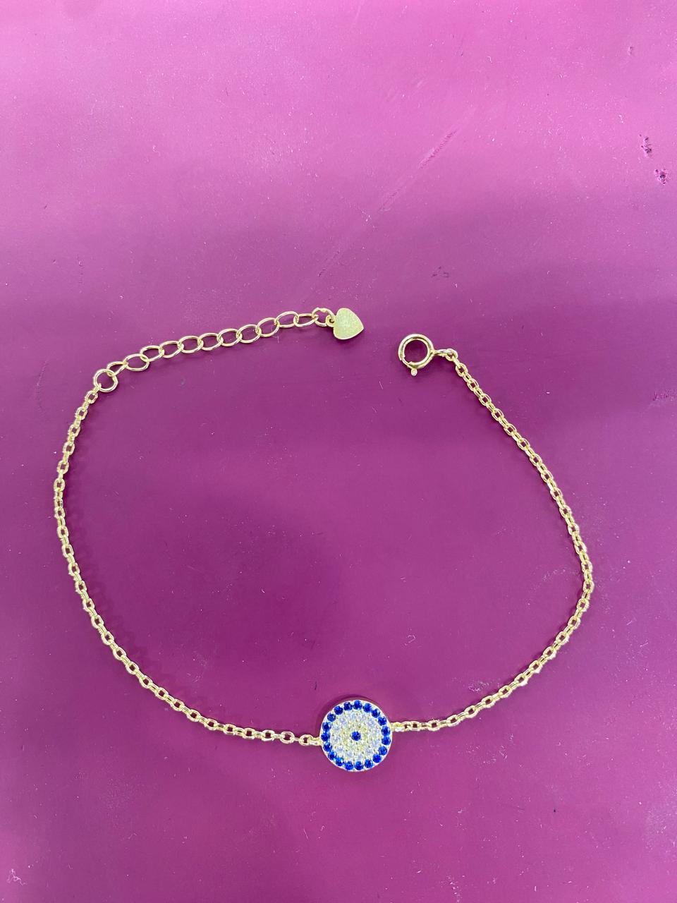 925 Silver Blue Dotted Bracelet