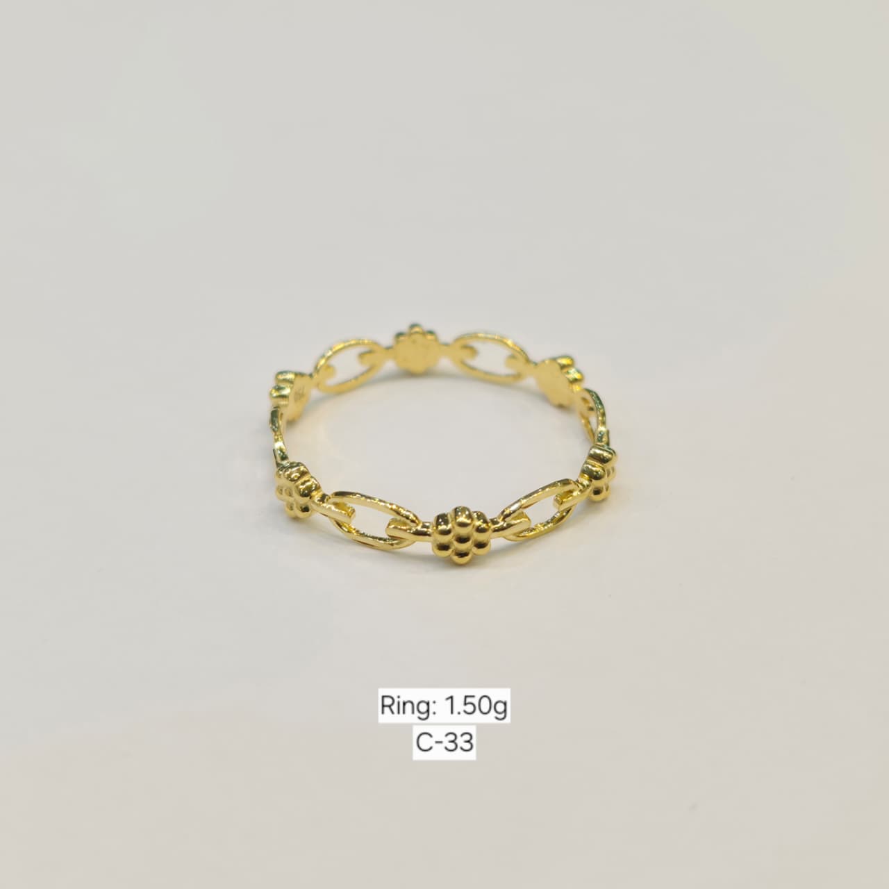 18k Gold Flower Pin Ring - إطلاق جديد - Embellish Gold Jewelry & Diamond