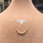 18k Gold Alternate Ball Necklace