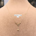 18k Gold Two Butterfly with Hanging Ball Necklace