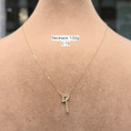 18k Gold Light 2 Design Pendant Necklace