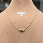 18k Gold Ball Rope Chain Necklace