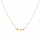 18k Gold 7 Ball Necklace
