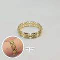 18k Gold Cube Flower Ring