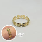 18k Gold Cube Flower Ring