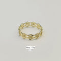 18k Gold Double Cube Flower Ring