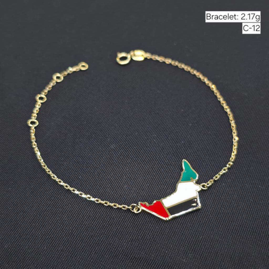 18k Gold UAE Flag Inspired Bracelet