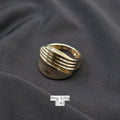 18k Gold Lines Solid Ring