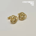18k Gold Maze Cinnamon Stud Earrings