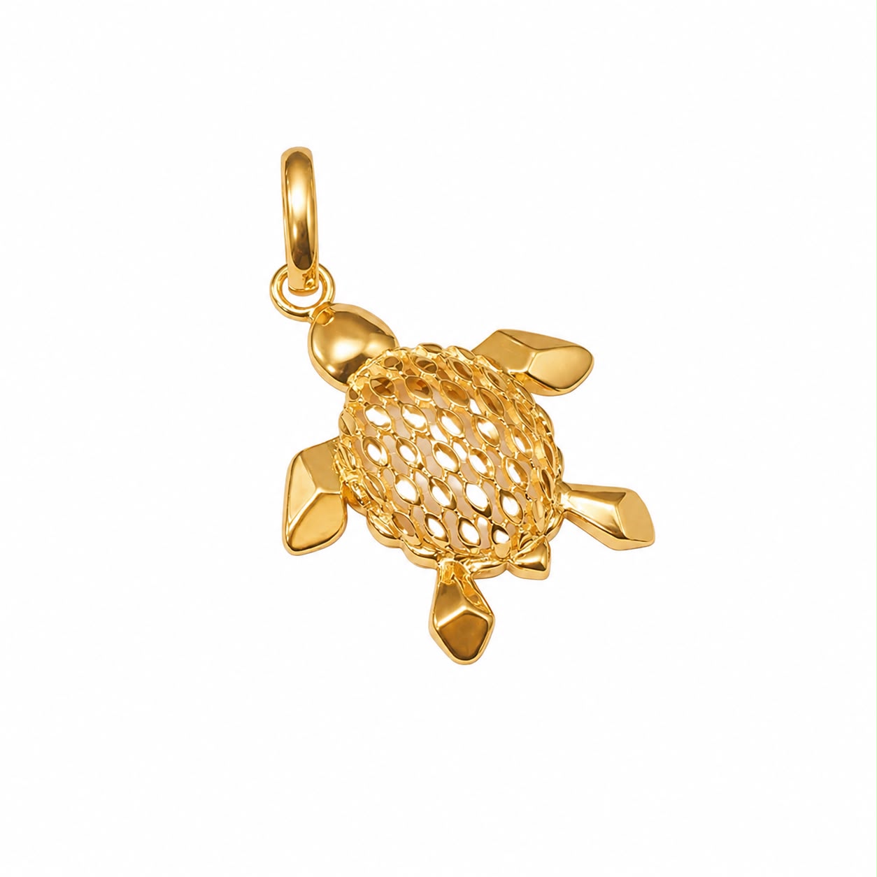 18k Gold Turtle Inspired Pendant - مجموعة إعلانية - Embellish Gold Jewelry & Diamond