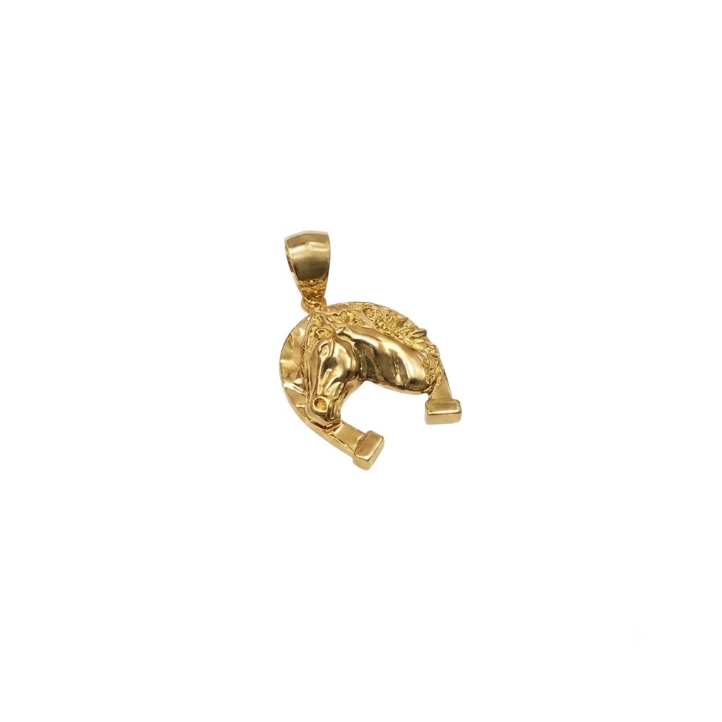 18k Gold Horse Shoe Inspired Pendant - مجموعة إعلانية - Embellish Gold Jewelry & Diamond