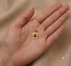 18k Gold Horse Shoe Inspired Pendant