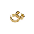 18k Gold 3 Maze Line Loop Earrings