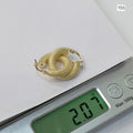 18k Gold Matte Thick Loop Earring