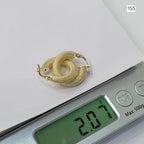 18k Gold Matte Thick Loop Earring