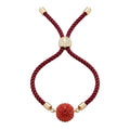 18k Gold Swarovski Ball with Adjustable Thread Bracelet