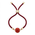 18k Gold Swarovski Ball with Adjustable Thread Bracelet