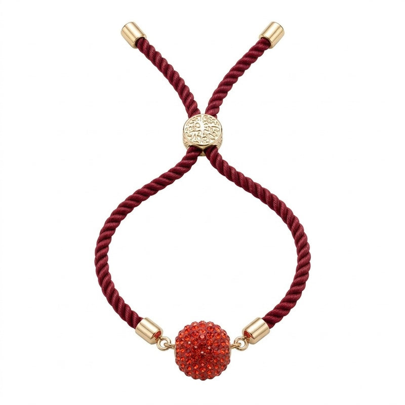 18k Gold Swarovski Ball with Adjustable Thread Bracelet - 18k Gold Bracelet - Embellish Gold Jewelry & Diamond