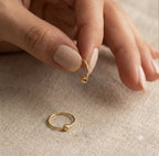 22k Gold Ball Loop Earrings