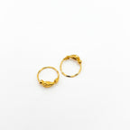 22k Gold Leaf Inspired Loop Earrings