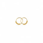 22k Gold Multiple Balls Loop Earrings