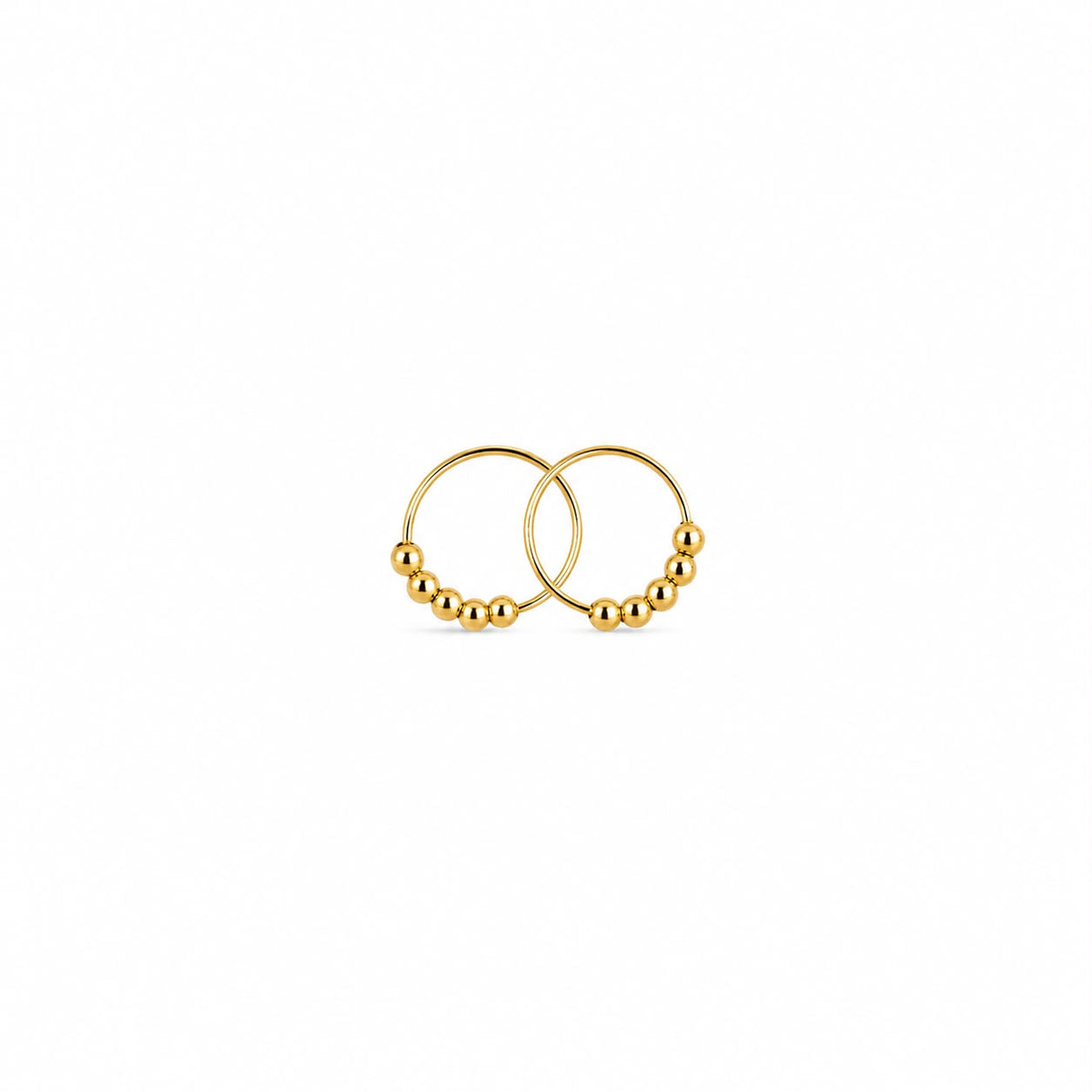 22k Gold Multiple Balls Loop Earrings - Festive Collection - Embellish Gold Jewelry & Diamond