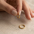 22k Gold Shiny Plain Loop Earrings