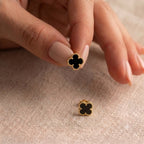 18k Gold Mini Clover Earrings