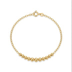 18k Gold Balls with Chain Bracelet
