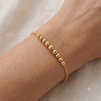 18k Gold Balls with Chain Bracelet