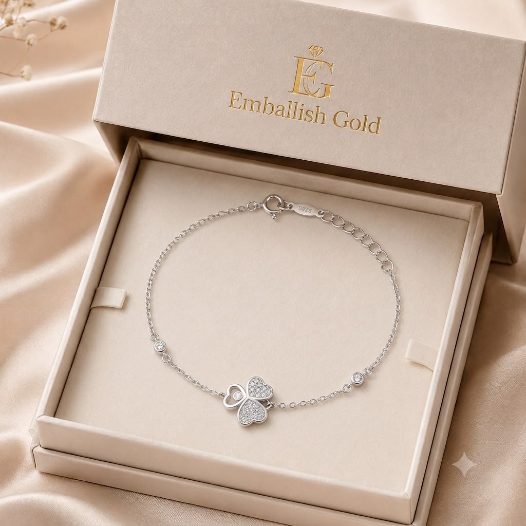 925 Silver Ribbon Stone Inspired Bracelet