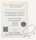 925 Silver 2 Layer Heart & Key Bracelet