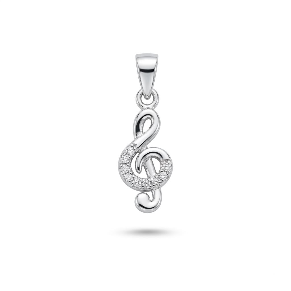 925 Silver G Clef Pendant