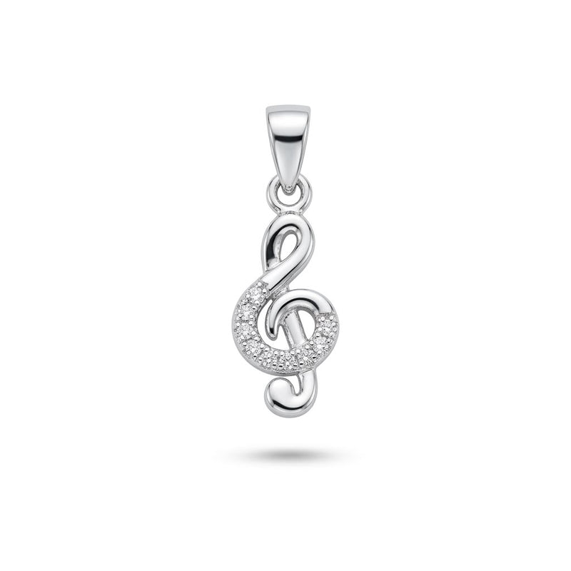 925 Silver G Clef Pendant - 925 Silver Pendant - Embellish Gold Jewelry & Diamond