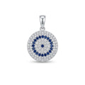 925 Silver Round Stone Pendant - 925 Silver Pendant - Embellish Gold Jewelry & Diamond
