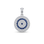 925 Silver Round Stone Pendant