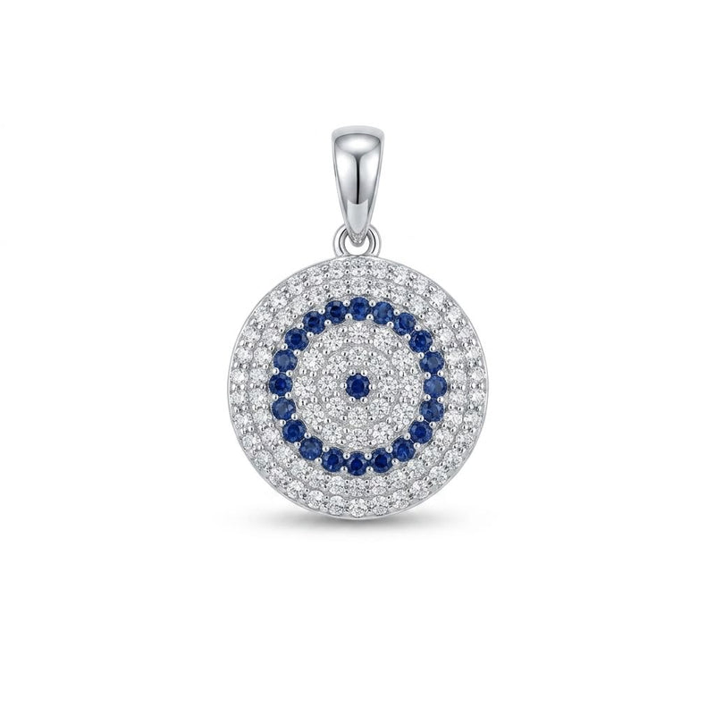 925 Silver Round Stone Pendant - 925 Silver Pendant - Embellish Gold Jewelry & Diamond