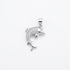 925 Silver Dolphin Stone Pendant
