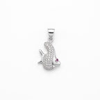 925 Silver Red Eye Fish Pendant