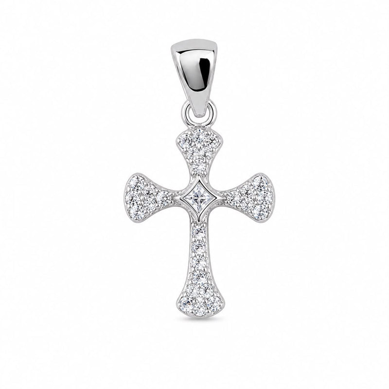 925 Silver Cross Stone Pendant - 925 Silver Pendant - Embellish Gold Jewelry & Diamond
