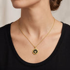 18K Real Gold Crown Inspired Necklace