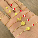 18K Gold Pendant with Plated Chain Bracelet (No:5) - Embellish Gold