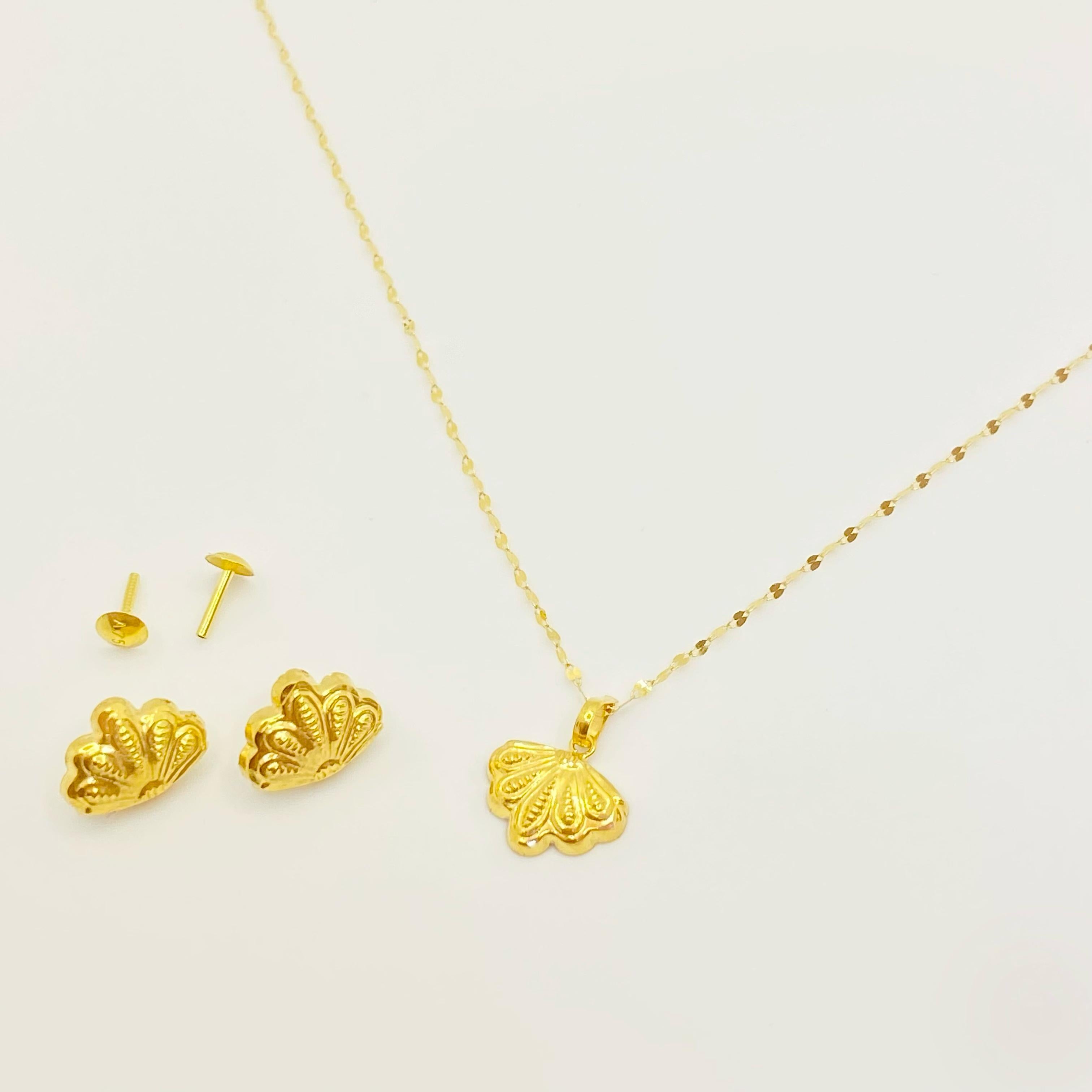 18k Gold Birdfly Jewelry Set