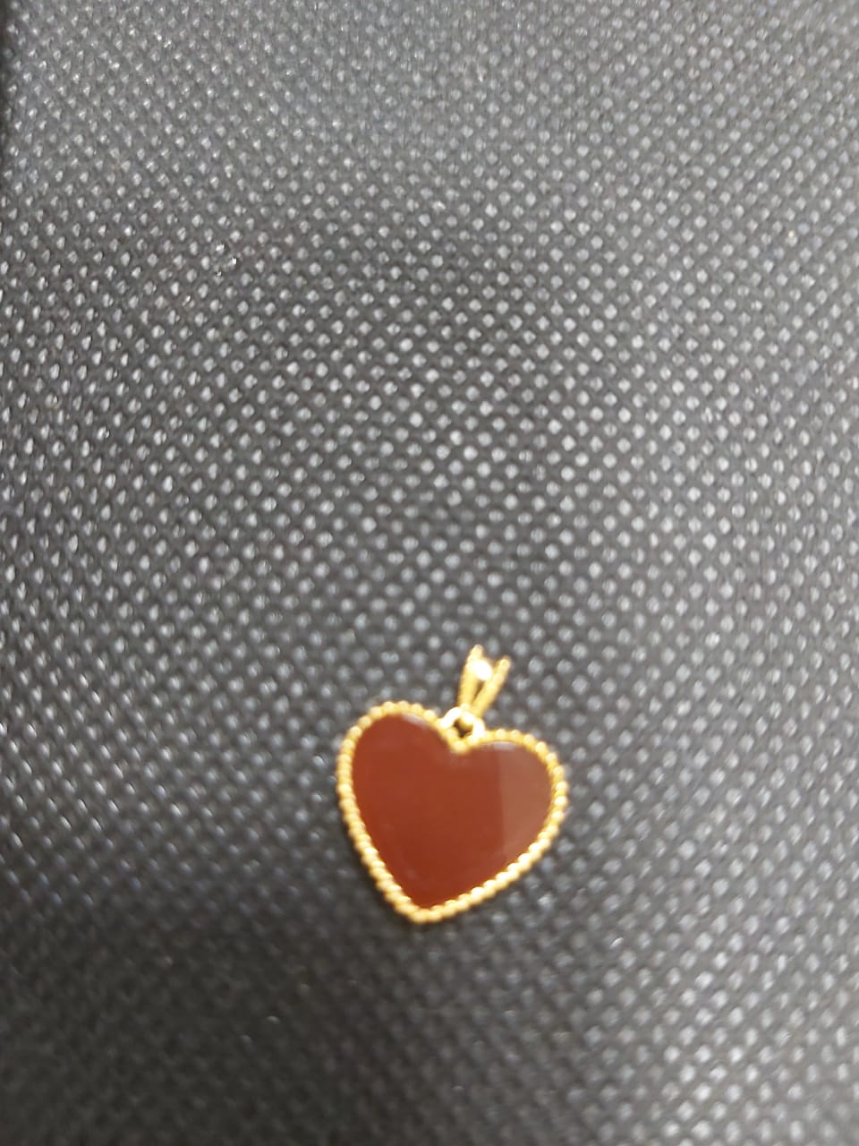 18k Gold Jade Heart Pendant