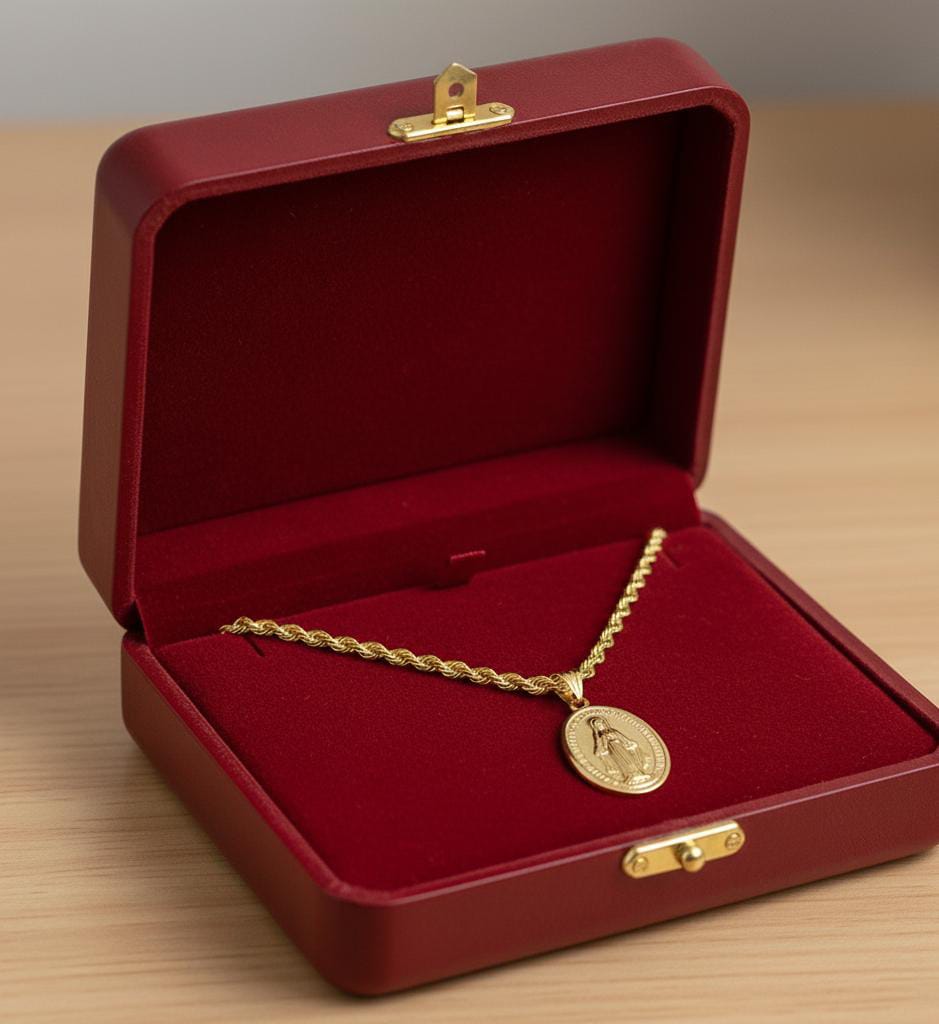 18k Gold Religious Inspired Necklace